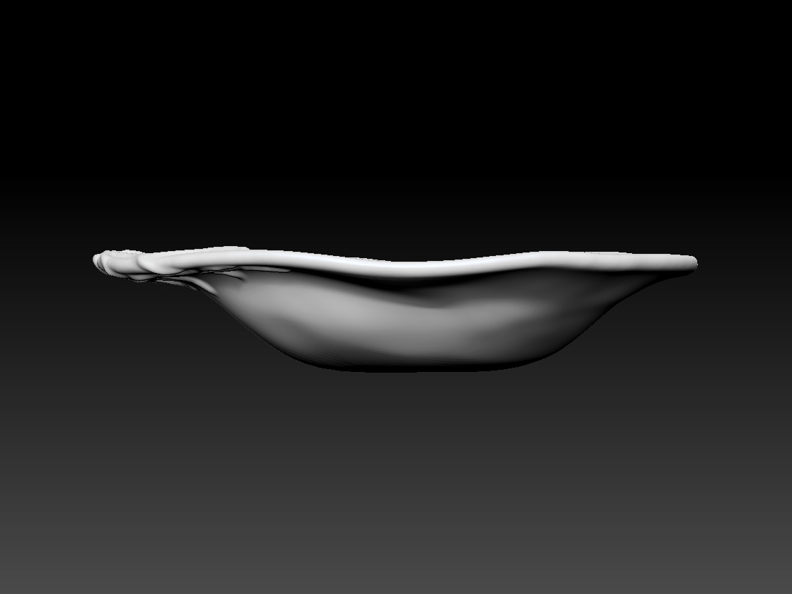FLOW ROUND BOWL - CORAL BRANCH SIDE VIEW